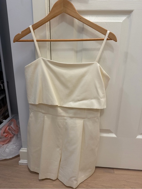 Club Monaco Pants - Club Monaco Cream Spaghetti-Strap Romper